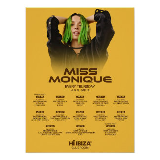 Miss Monique - Hï Ibiza - Club ポスター