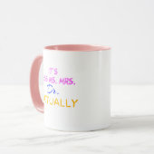 「Miss Ms Mrs Dr 実は博士」卒業おめでとう! マグカップ (正面左)