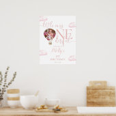 Miss Onederful Photo Balloon 1st Birthday Welcome  ポスター (キッチン)