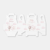 Miss Onederful Pink Balloon Girl 1st Birthday フェイバーボックス (折り畳みなし)