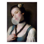 Miss Sassy blowing bubble gum ポスター (正面)