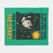 Miss the stars フリースブランケット (正面(横))