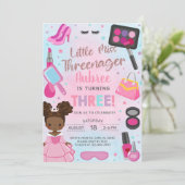 Miss Threenager girl 3rd third birthday invitation 招待状 (スタンド正面)