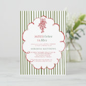  Miss-tletoe to Mrs. Christmas Bridal Shower  招待状 (スタンド正面)
