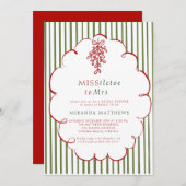  Miss-tletoe to Mrs. Christmas Bridal Shower  招待状 (正面/裏面)
