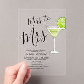 Miss to Mrs Bridal Shower  アクリル招待状 (インサイチュ (ポータブル))