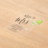 Miss to Mrs Bridal Shower  アクリル招待状 (レイダウン)