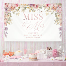 Miss to Mrs Bridal shower elegant orchids backdrop 横断幕