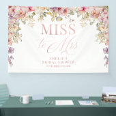 Miss to Mrs Bridal shower elegant orchids backdrop 横断幕 (トレードショー)