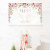 Miss to Mrs Bridal shower elegant orchids backdrop 横断幕 (インサイチュ)