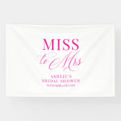 Miss to Mrs Bridal shower elegant pink backdrop 横断幕 (横)