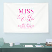 Miss to Mrs Bridal shower elegant pink backdrop 横断幕 (トレードショー)