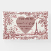 Miss to Mrs Bridal Shower Paris French Country 横断幕 (横)