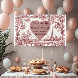 Miss to Mrs Bridal Shower Paris French Country  横断幕