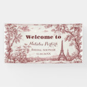 Miss to Mrs Bridal Shower Paris French Country 横断幕 (横)