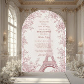 Miss to Mrs Bridal Shower Paris Shabby Chic Arch  招待状