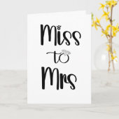 Miss to Mrs Congratulatory Wedding Engagement カード (黄色い花)