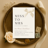 Miss to Mrs Coquette Bow Bridal Shower 招待状