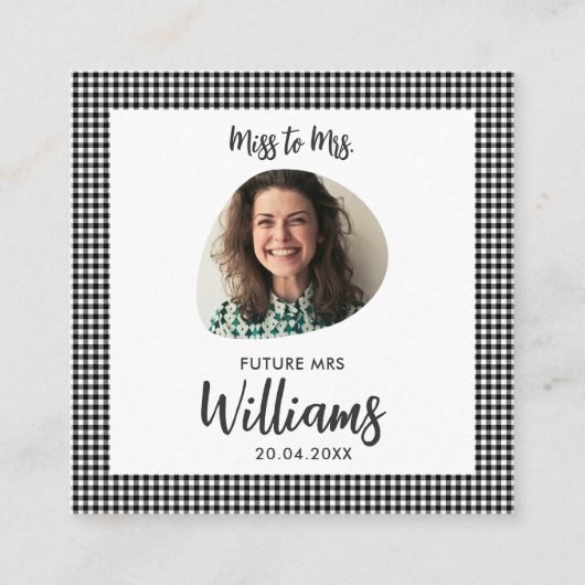 Miss to Mrs Future Mrs Modern Boho エンクロージャーカード (正面)