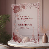 Miss to Mrs Paris Bridal Shower Eiffel Tower Chic アクリルサイン