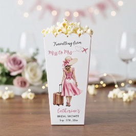 Miss To Mrs Travel Pink Bow Dress Bridal Shower フェイバーボックス
