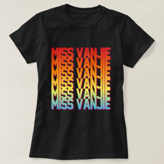 Miss Vanjie! Tシャツ (デザイン正面)
