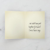 Miss You Friends Hanging Out Add Your Photo カード (内部)