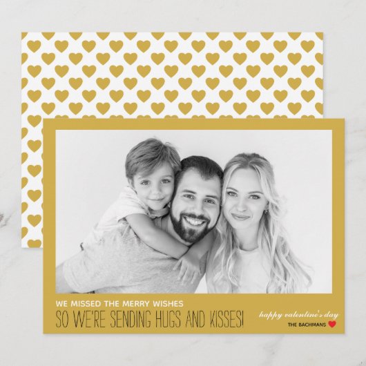 Missed Wishes Hugs & Kisses Photo Card シーズンカード (正面/裏面)