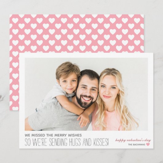 Missed Wishes Hugs & Kisses Photo Card シーズンカード (正面/裏面)