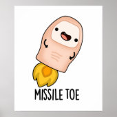 Missile Toe Funny Mistletoe Pun ポスター (正面)
