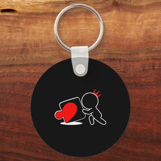 Missing Ece Heart Puzzle Couple Matching Valentine キーホルダー (正面)