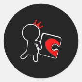 Missing Ece Heart Puzzle Couple Matching Valentine ラウンドシール (正面)