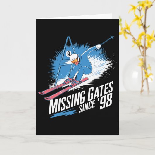 Missing Gates Since 98 Alpine Skiing  カード (黄色い花)
