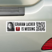 MISSING GRAHAM LACHER BUMPER STICKER バンパーステッカー (車上)