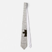 Missing Jigsaw Puzzle Piece White ネクタイ (正面)
