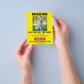 Missing Pet Dog – Urgent Template Poster チラシ (手)