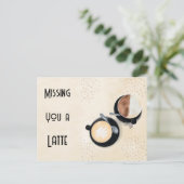 Missing You A Latte Postcard ポストカード (スタンド正面)
