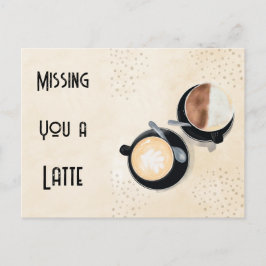 Missing You A Latte Postcard ポストカード