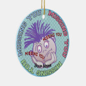 Missing You Face  セラミックオーナメント (右)