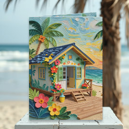 Missing You | Long Distance Beach Themed カード