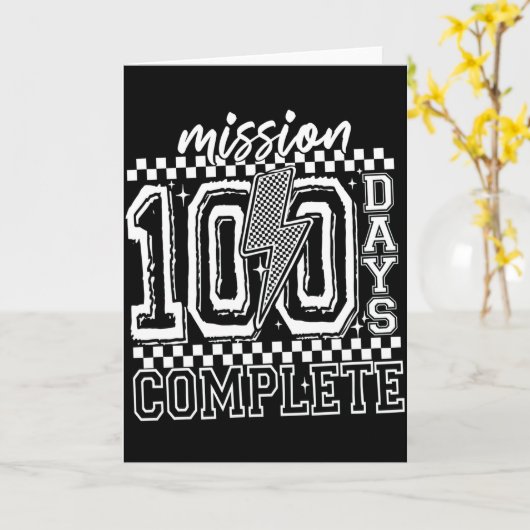 Mission 100 Days Complete Classroom Countdown カード (黄色い花)