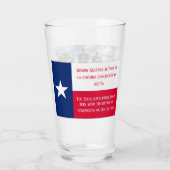 Mission Concepcion、サンアントニオ、テキサス州、ビールグラス タンブラーグラス (裏面)