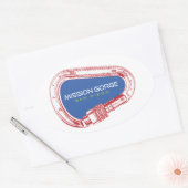 Mission Gorge San Diego Climbing Carabiner 楕円形シール (封筒)