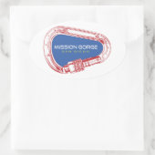 Mission Gorge San Diego Climbing Carabiner 楕円形シール (バッグ)