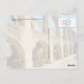 Mission San Jose convent arches, San Antonio, TX ポストカード (裏面)