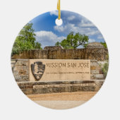 Mission San Jose、San Antonio セラミックオーナメント (裏面)