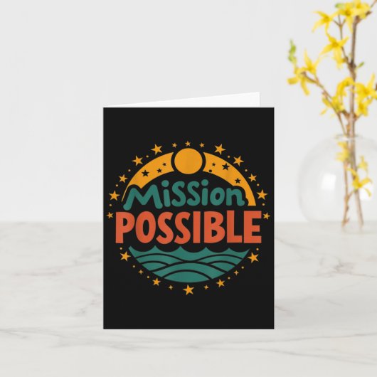 Mission Ssible Motivational Insrational School  カード (黄色い花)