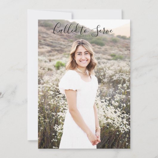 Missionary Announcement Blue 招待状 (正面)