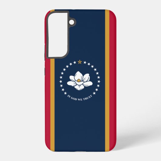 Mississippi州の旗 Samsung Galaxy S22+ カーゼ Galaxyケース (裏面)