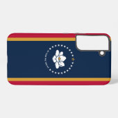 Mississippi州の旗 Samsung Galaxy S22+ カーゼ Galaxyケース (裏面横)